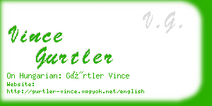 vince gurtler business card